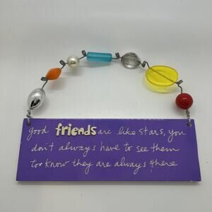 Dept 56 Sandra Magsamen Good Friends are Like Stars Hanging Wall Decor Sign